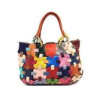 eysee sac à bandoulière en cuir véritable pour femmes sac à main sac coloré sac multicolore