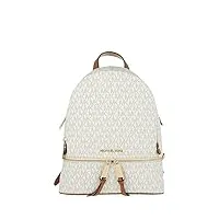 michael kors rhea zip, backpack femme, blanc (vanilla), 12.7x31.8x24.1 centimeters (w x h x l)
