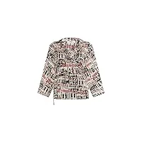 zitha blouse portefeuille, gris, rose foncé, multicolore, xxl femme