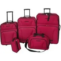 sac à dos trolley vidaxl set de valises rouges 5 pièces