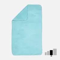 serviette de bain microfibre vert clair taille l 80 x 130 cm - nabaiji