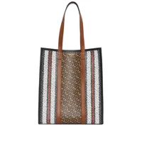 burberry sac cabas en toile écologique à motif monogrammé - marron
