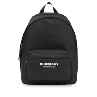 burberry sac à dos en econyl® à logo imprimé - noir