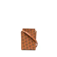 rokh mini sac à main à motif monogrammé - marron