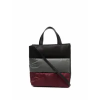 marni sac à main matelassé à design colour block - noir