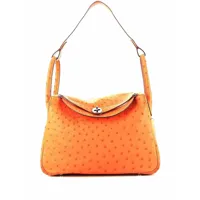 hermès pre-owned sac à main lindy pre-owned (2008) - orange