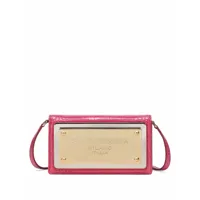 dolce & gabbana pochette pour smartphone en cuir à logo - rose