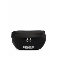 burberry sac banane sonny à logo imprimé - noir