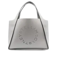 stella mccartney sac cabas à logo stella - gris