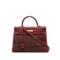 hermès pre-owned sac à main kelly retourné 35 (2002) - rouge