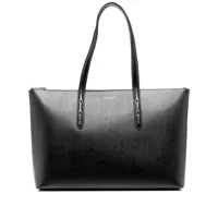 aspinal of london sac cabas regent en cuir texturé - noir