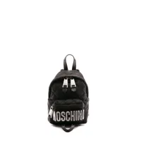 moschino mini sac à dos à design matelassé - noir