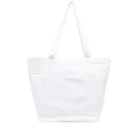 raf simons sac cabas à plaque logo - blanc