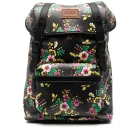 kenzo sac à dos à fleurs - noir