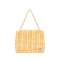 0711 sac à main à ornements de perles - orange