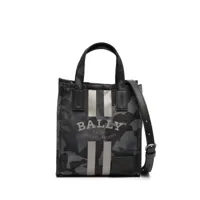 bally mini sac cabas crystalia à motif camouflage - noir