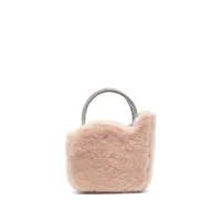 le silla mini sac à main ivy en peau lainée - rose