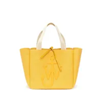 jw anderson sac cabas en coton biologique à logo - jaune