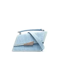 acne studios sac cabas en jean à design asymétrique - bleu