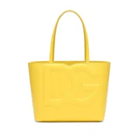 dolce & gabbana petit sac cabas à logo dg - jaune