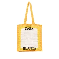 casablanca sac cabas atlantis en crochet - jaune