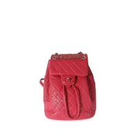 chanel pre-owned sac à dos à design matelassé médium - rouge