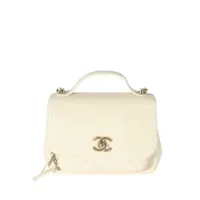 chanel pre-owned mini sac business affinity flap - blanc