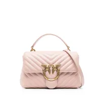 pinko mini sac à main matelassé love - rose