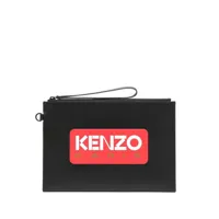 kenzo pochette à logo imprimé - noir