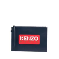 kenzo pochette à logo imprimé - bleu