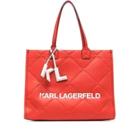 karl lagerfeld grand sac cabas à design embossé - rouge