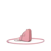 prada pochette pour smartphone en cuir saffiano - rose