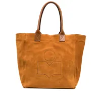 isabel marant sac cabas yenky médium à logo brodé - orange