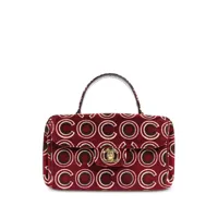 chanel pre-owned sac cabas coco en velours (2002) - rouge