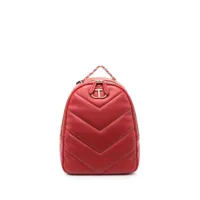 twinset sac à dos en cuir artificiel à plaque logo - rouge