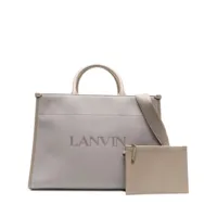 lanvin sac cabas in&out - tons neutres
