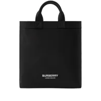 burberry sac cabas artie à logo imprimé - noir