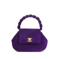 chanel pre-owned sac à main à loquet cc (1997) - violet