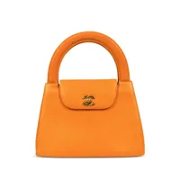 chanel pre-owned sac à main à fermoir tourniquet cc (1998) - orange