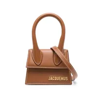 jacquemus mini sac le chiquito en cuir - marron