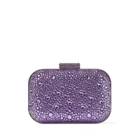 jimmy choo pochette micro cloud à ornements en cristal - violet