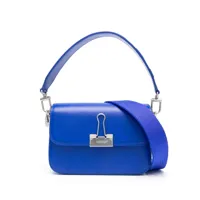 off-white sac cabas binder en cuir - bleu