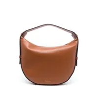 aspinal of london sac à main hobo crescent médium - marron