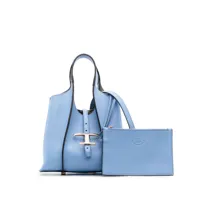 tod's mini sac cabas t timeless en cuir - bleu