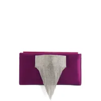 giuseppe zanotti pochette josiane à ornements en cristal - violet