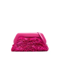 themoirè pochette tasche à franges - rose