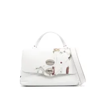 zanellato sac cabas à imprimé peinture - blanc