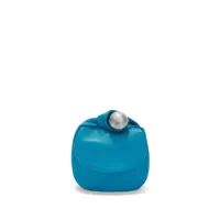 jil sander pochette sphere en cuir - bleu