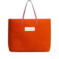 marni sac cabas janus médium à design réversible - orange