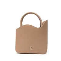 le silla sac à main ivy medium à plaque logo - marron